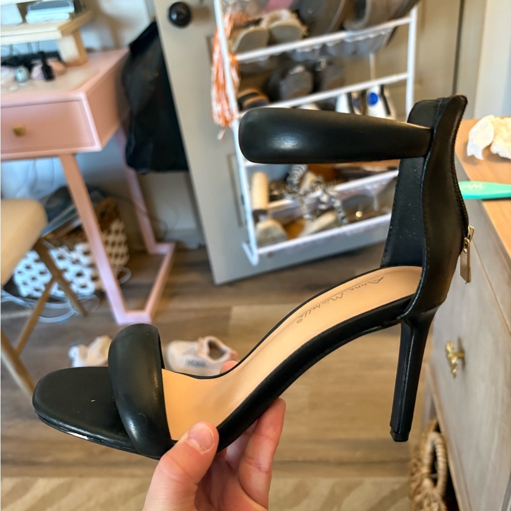Elegant Black High Heel Sandals